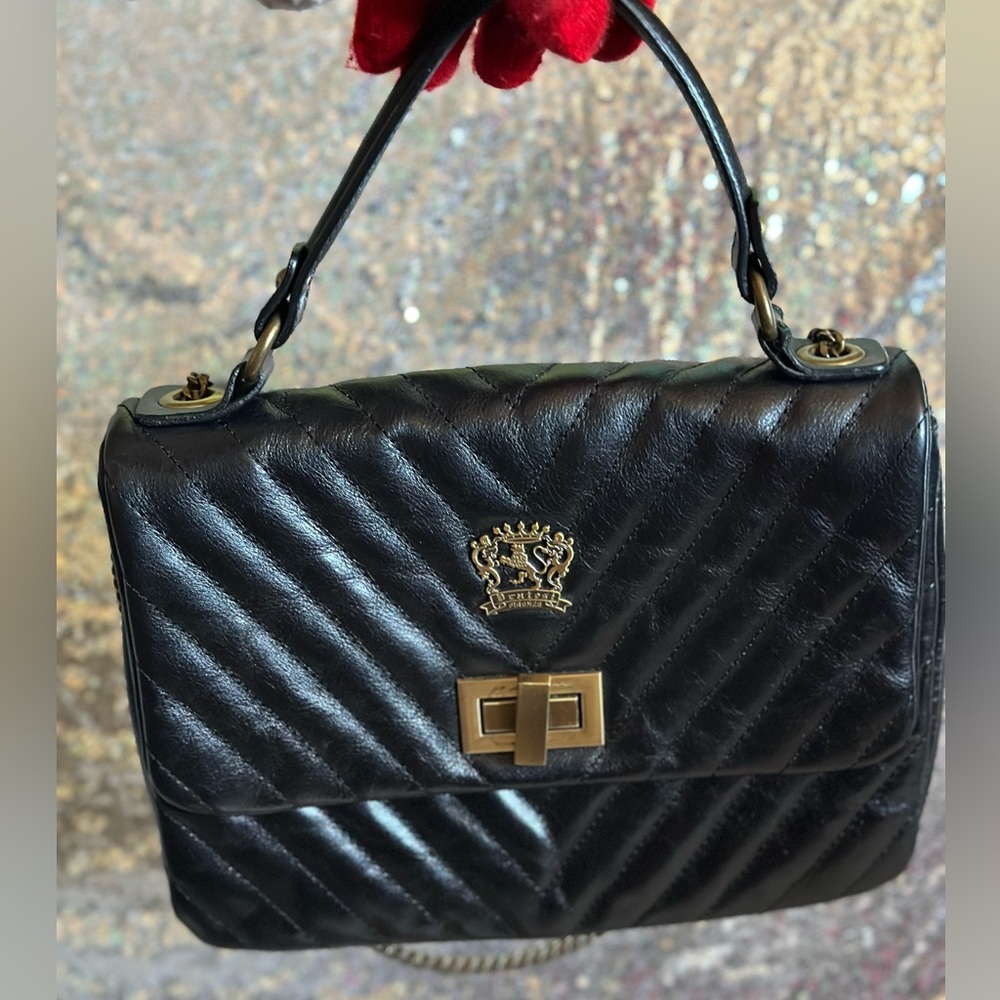 PRATESI FIRENZE Made in ITALY Women’s Shoulder Bag WITH REAL Italian Leather - Picture 8 of 17